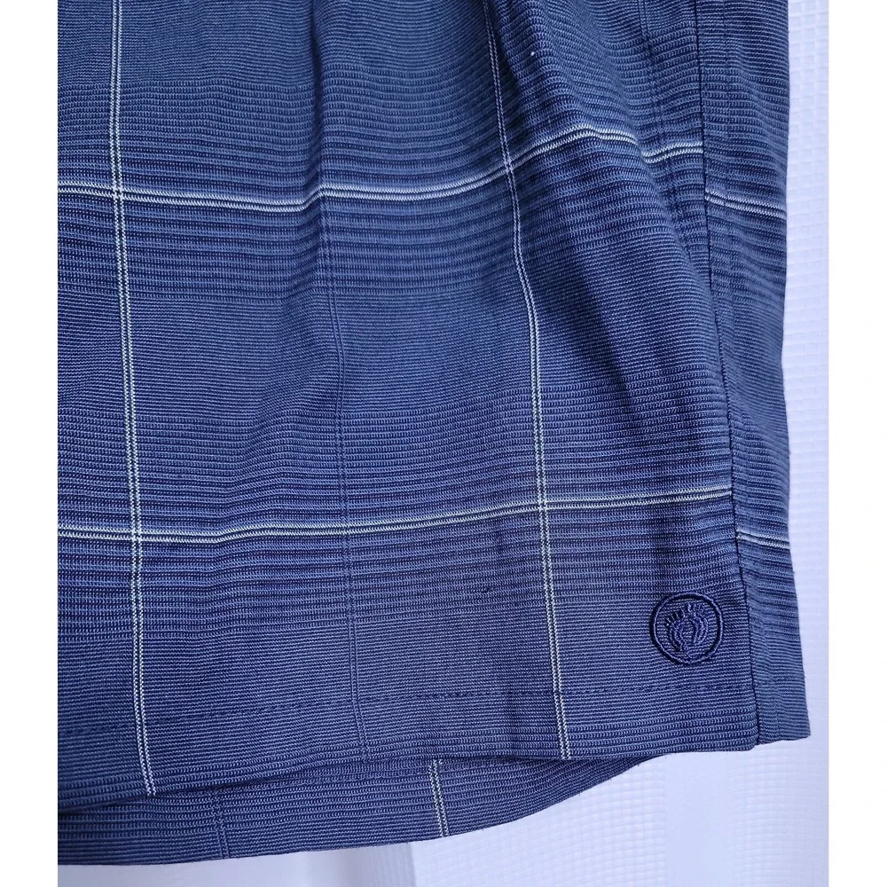Hang Ten Steel Gray Plaid Hybrid Casual Board Shorts Men's size 36